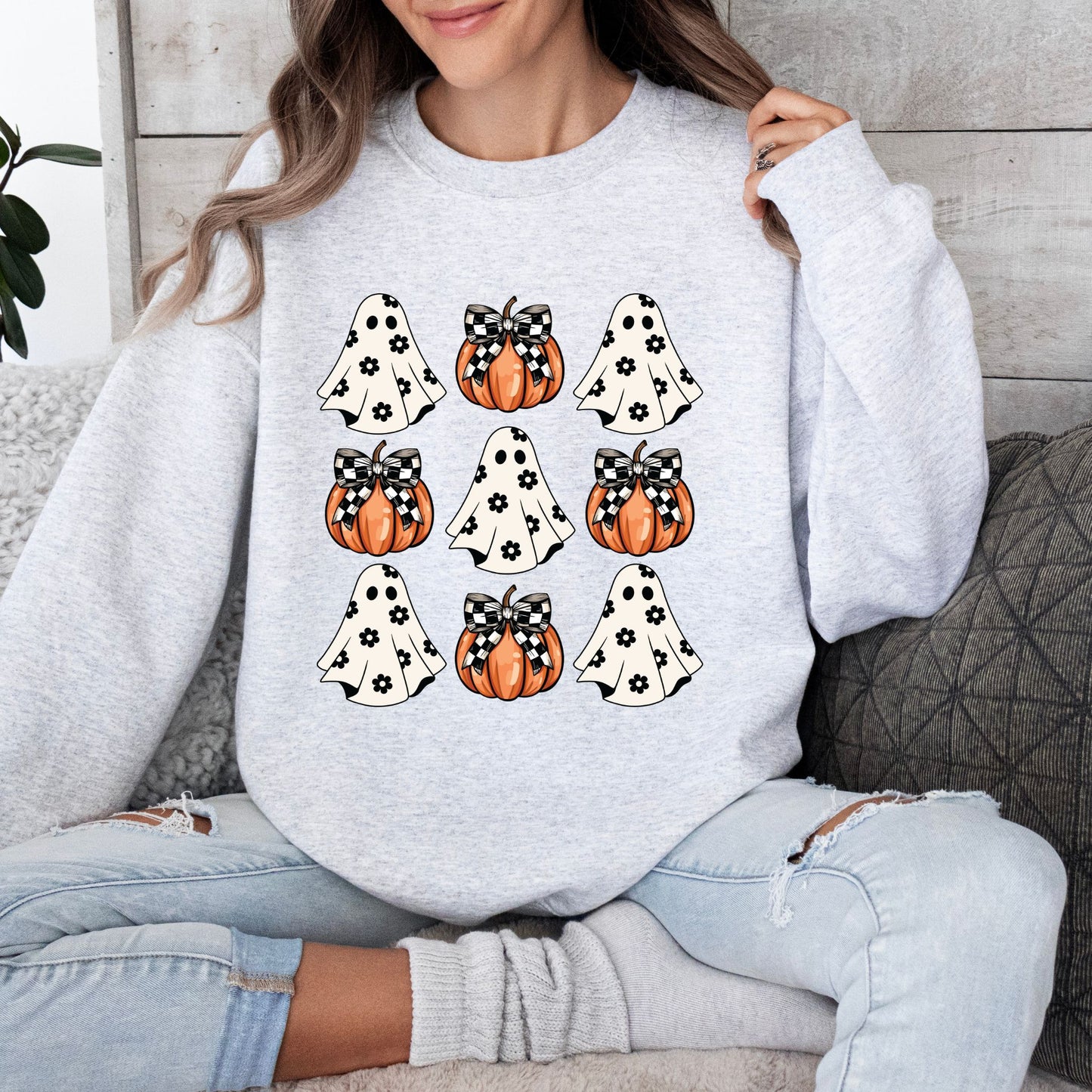 Buffalo Plaid Coquette Ghosts