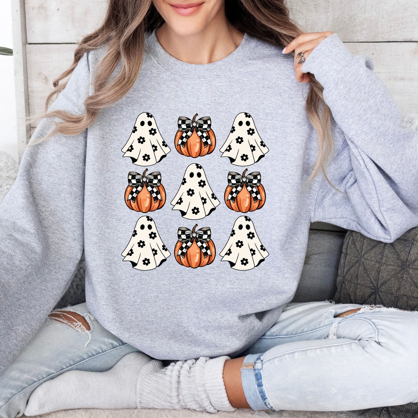 Buffalo Plaid Coquette Ghosts