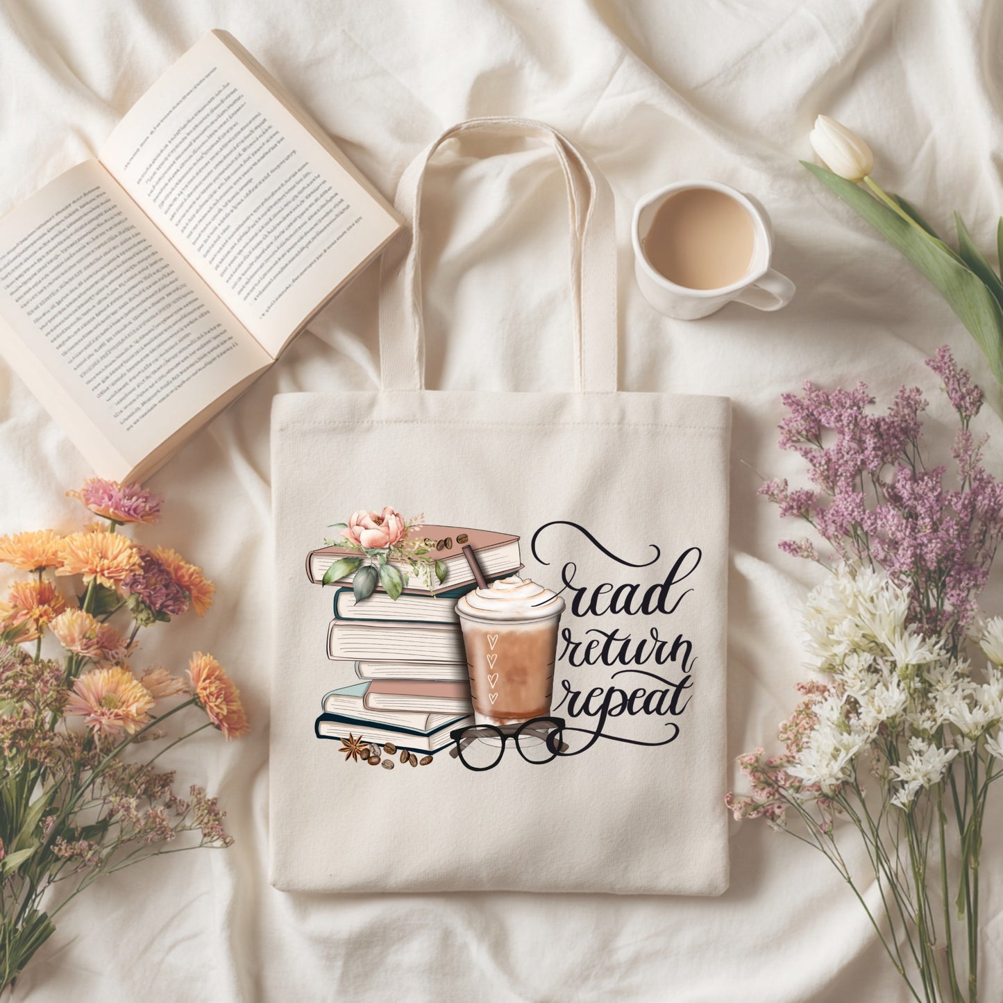 Read, Return, Repeat Tote Bag