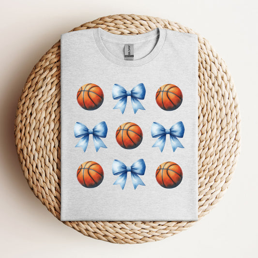 Basketball Blue Bow Coquette