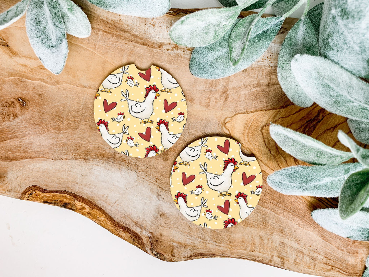 Chicken Car Coasters