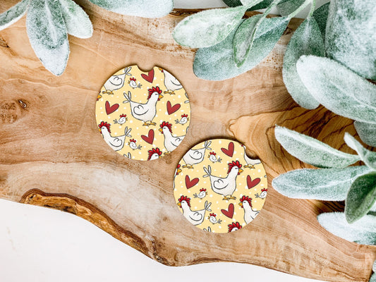 Chicken Car Coasters
