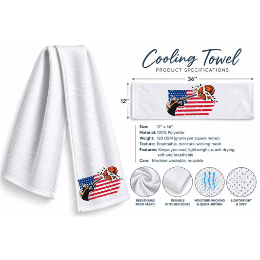 Cooling Towel Flag w/Busted Clay