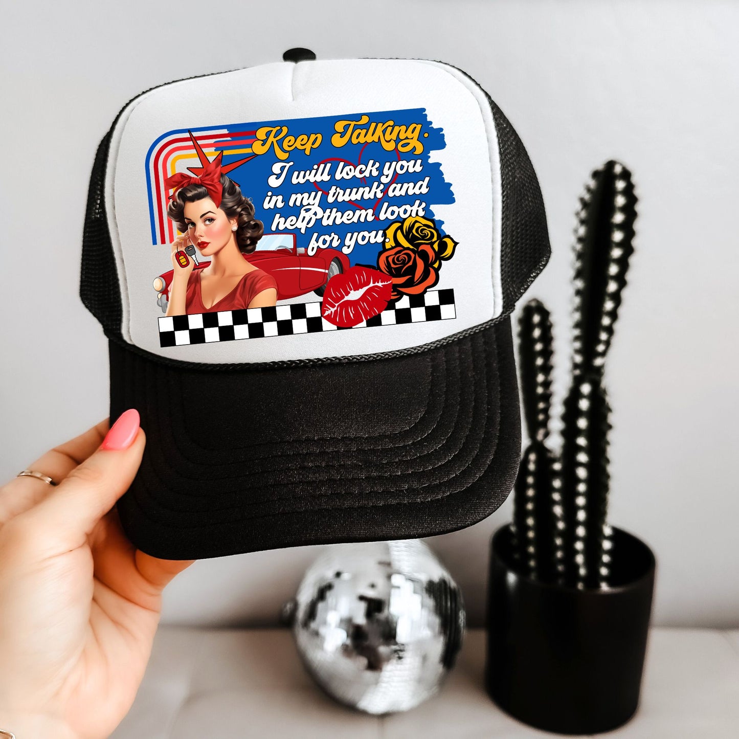 Keep Talking Trucker Hat