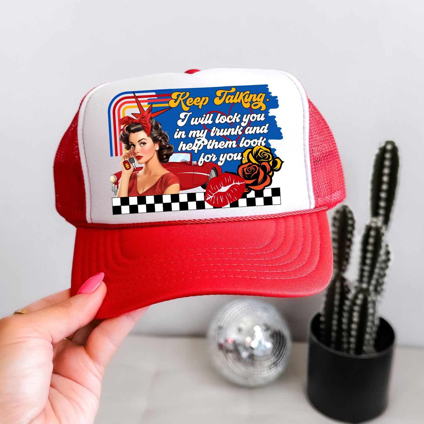 Keep Talking Trucker Hat