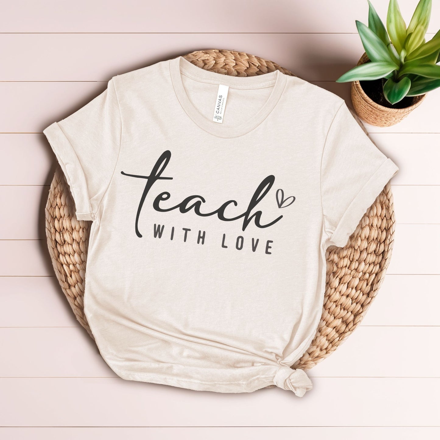 Teach with Love Heart