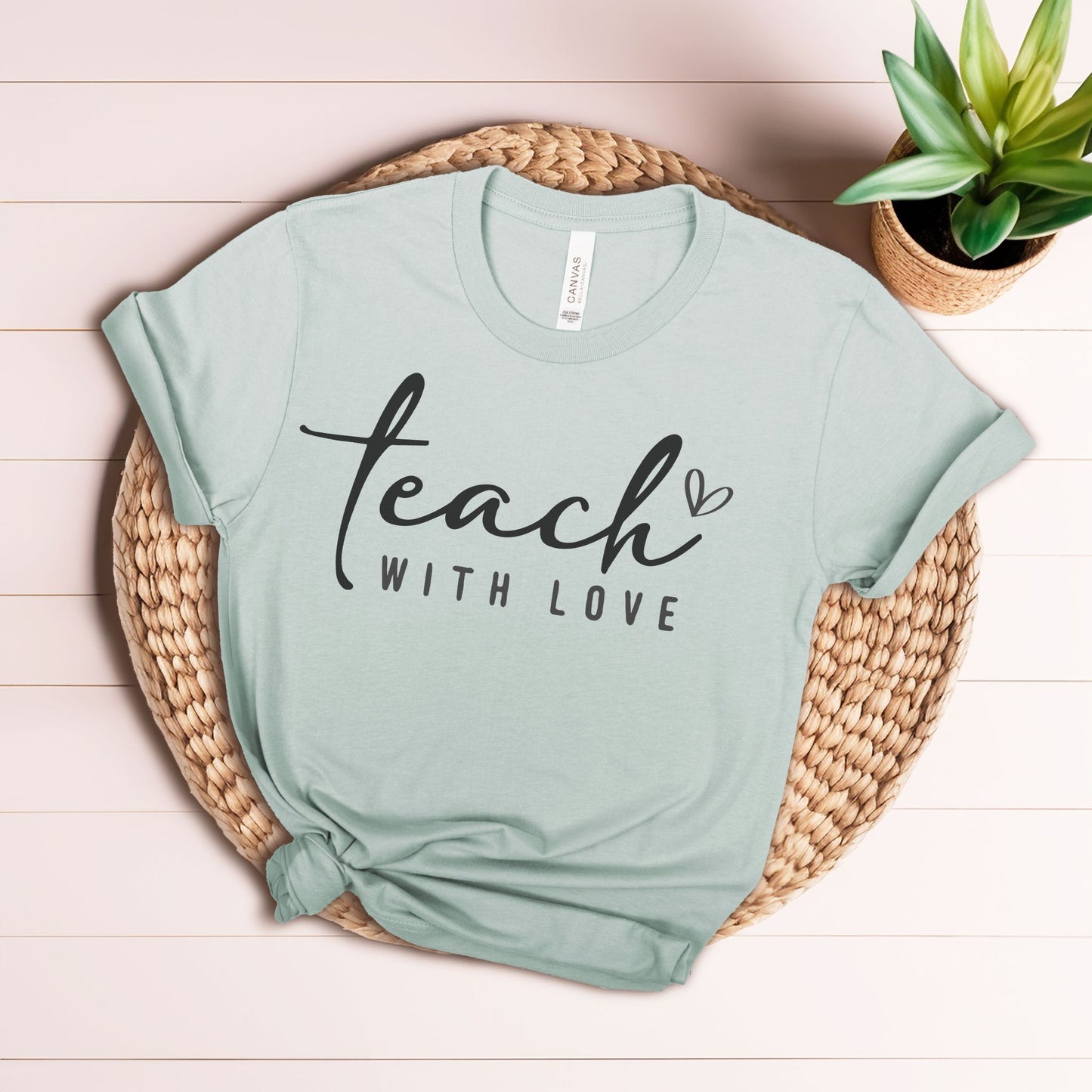 Teach with Love Heart