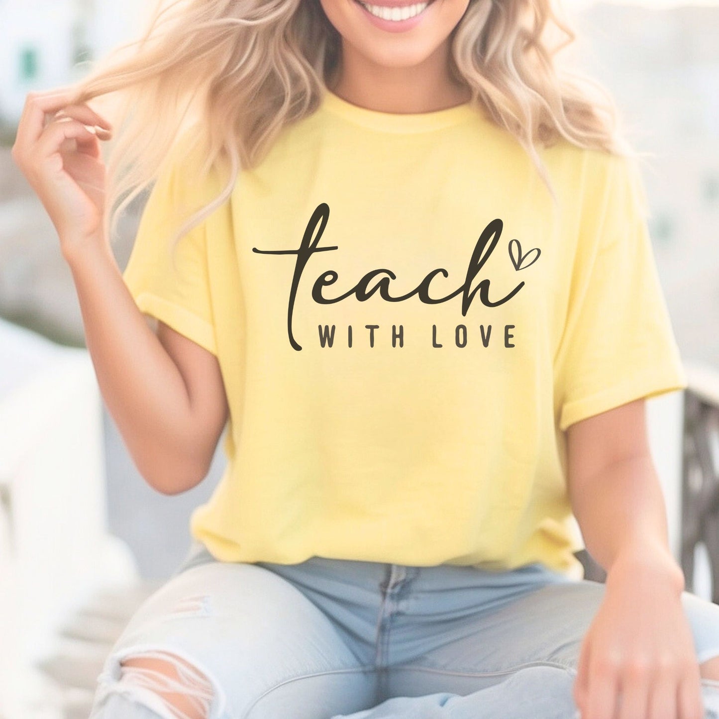 Teach with Love Heart