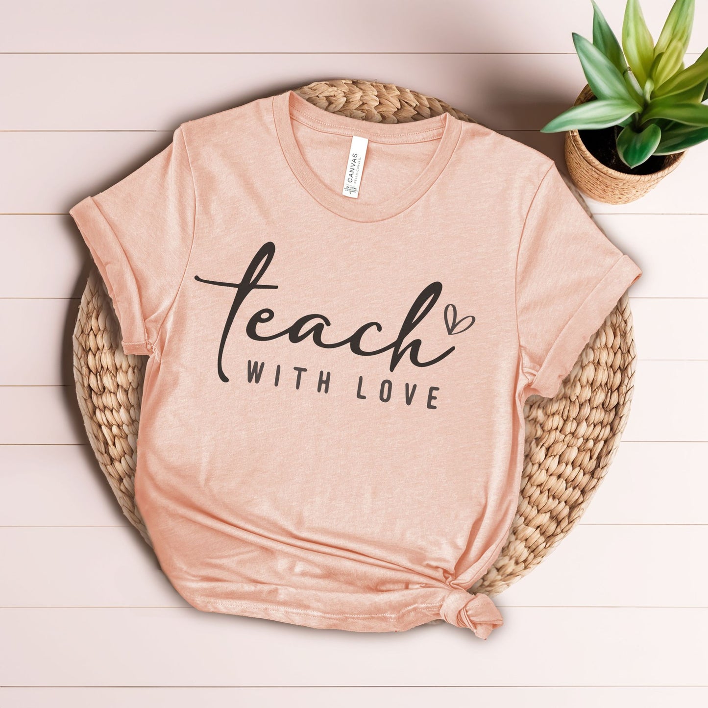 Teach with Love Heart