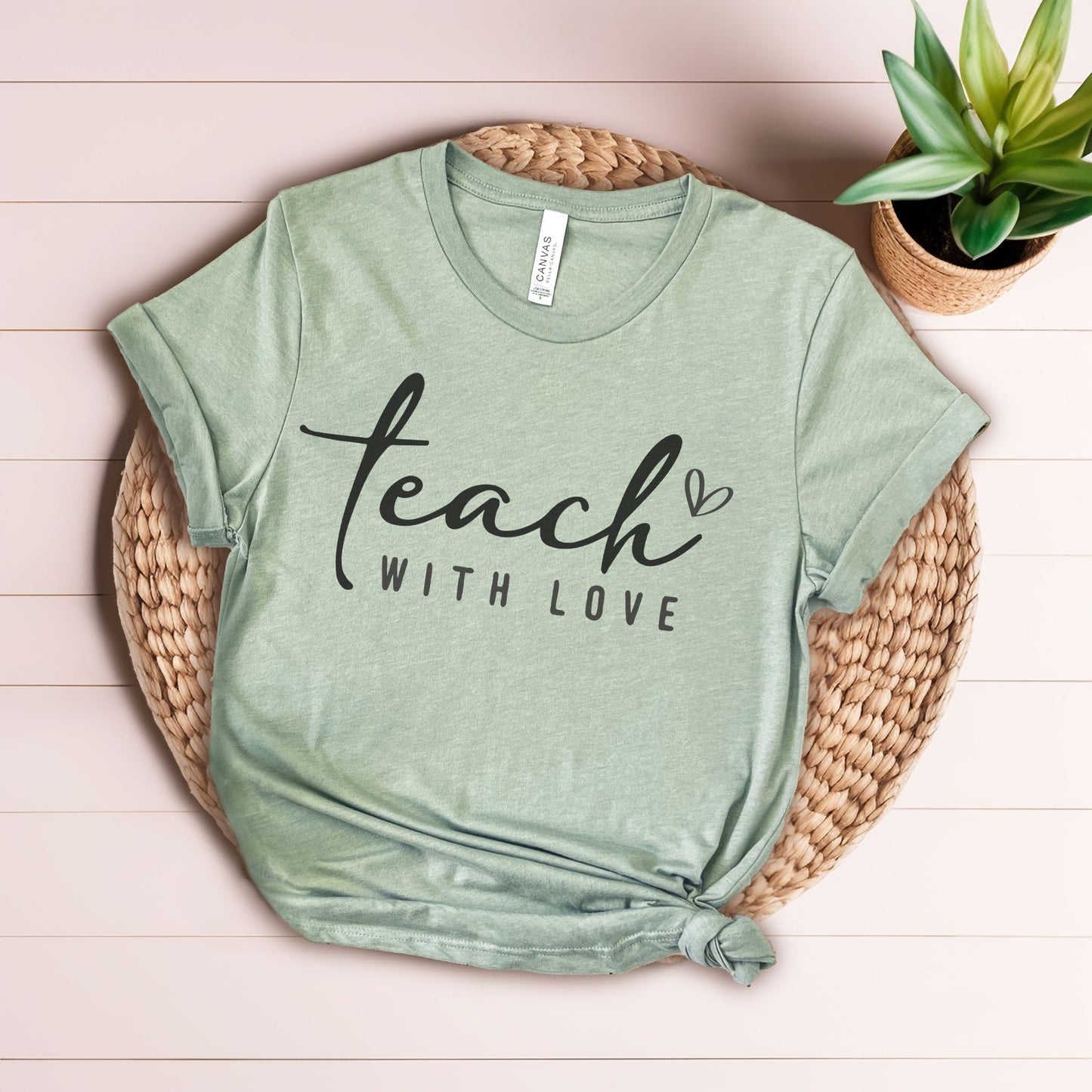 Teach with Love Heart