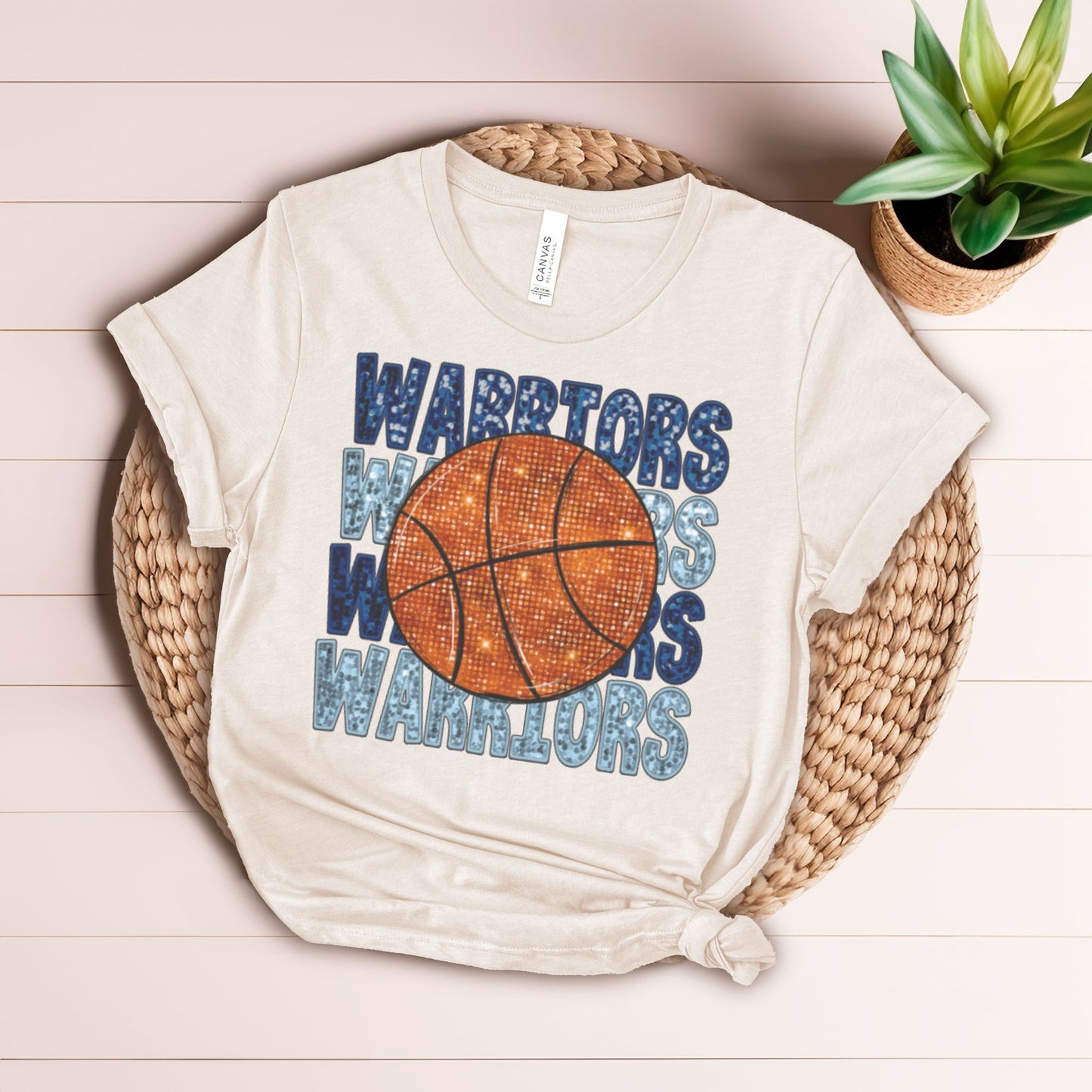 Warriors Glitter Basketball