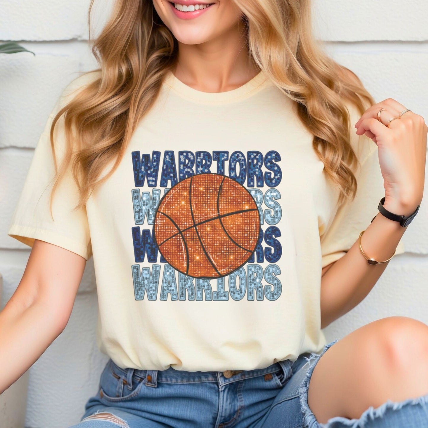 Warriors Glitter Basketball