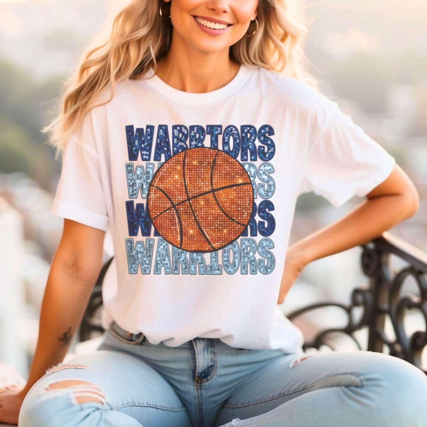 Warriors Glitter Basketball